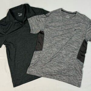 TWO Men's Active Go-Dry Old Navy Shirts - Polo and Crew Neck SMALL